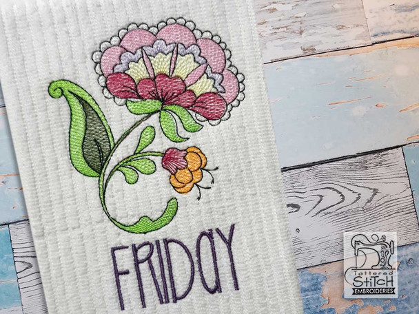 Jacobean - Friday - Machine Embroidery Designs