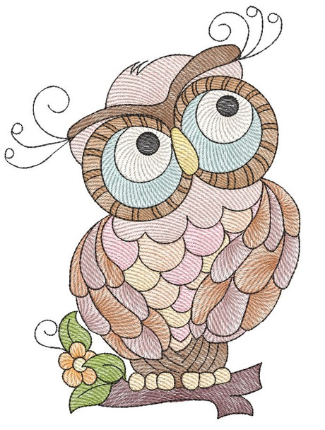 Whimsical Owl 3 - Embroidery Designs & Patterns