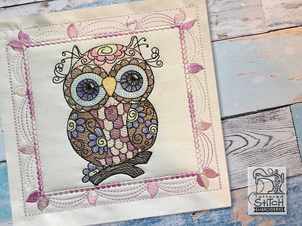 Whimsical Owl Quilt Block #4 - Embroidery Designs & Patterns