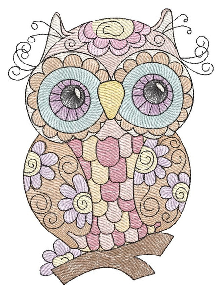 Whimsical Owl 4 - Embroidery Designs & Patterns