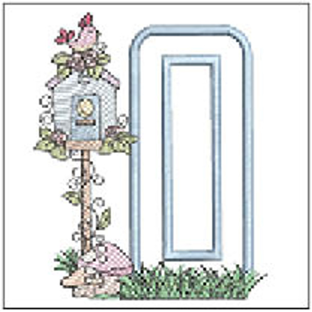 Birdhouse Applique ABCs - O - Fits a 5x7" Hoop - Machine Embroidery Designs
