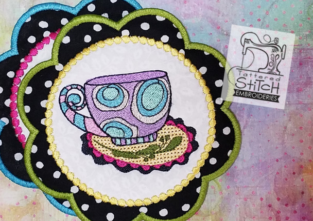 Whimsy Teacup 2 - Machine Embroidery Designs