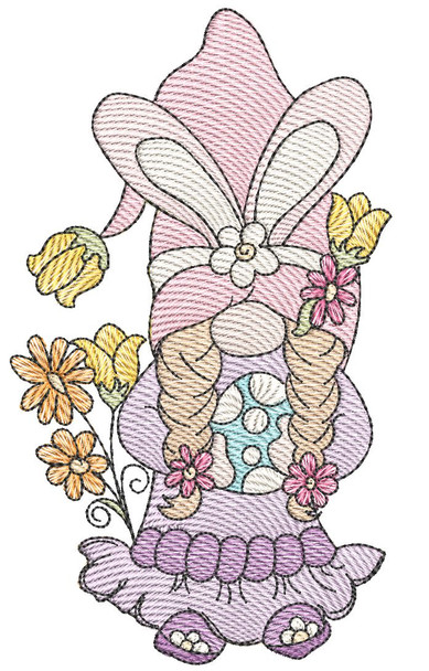 Bunny Gnome - Machine Embroidery Designs