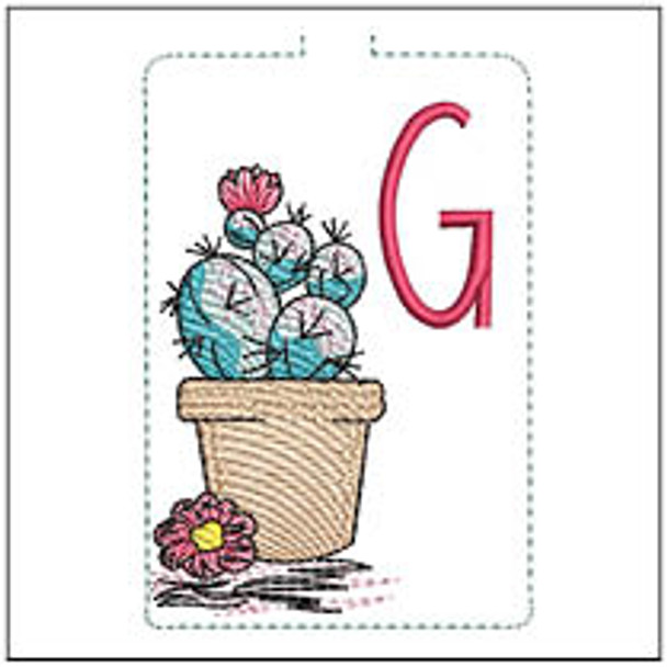 Prickly Pear ABCs Keychain - G - Embroidery Designs