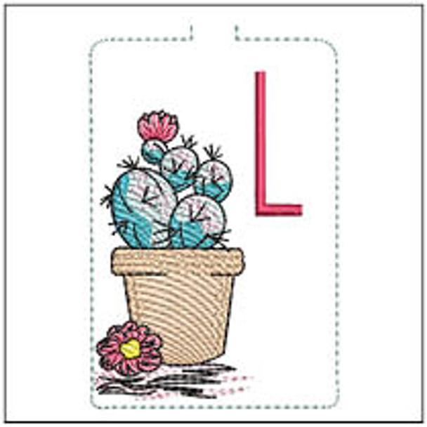 Prickly Pear ABCs Keychain - L - Embroidery Designs