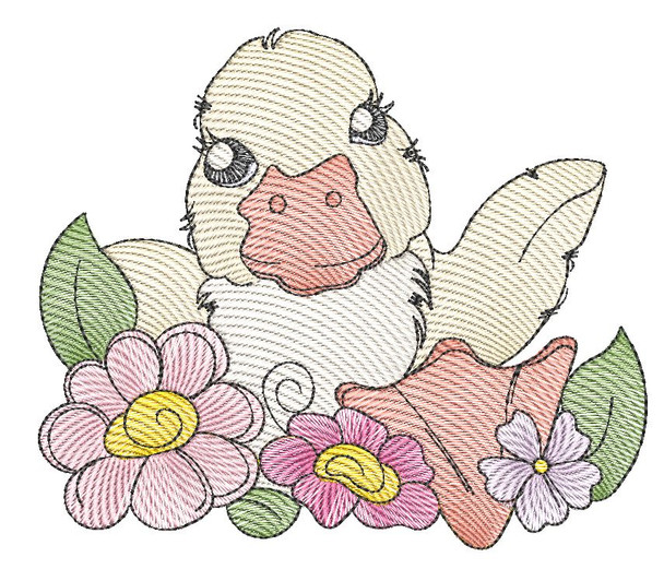 Duckling- Fits a  4x4", 5x7" &  8x8" Hoop - Machine Embroidery Designs