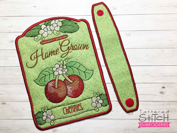 Cherries Towel Topper -  Fits 5x7"Hoop - Machine Embroidery Designs