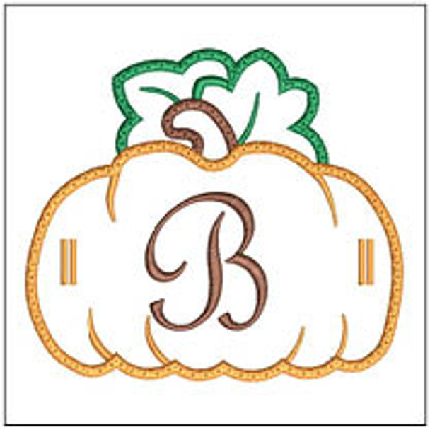 Pumpkin Banner ABCs - B -  Embroidery Designs & Patterns