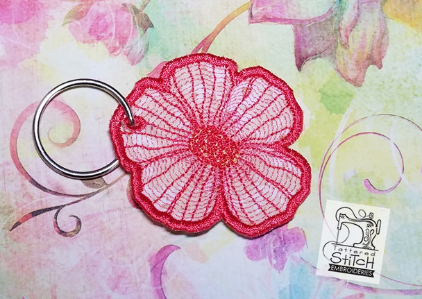 Flower Key Fob - In the Hoop - Embroidery Designs