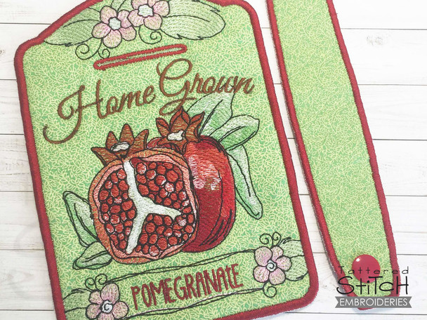 Pomegranate Towel Topper - Embroidery Designs & Patterns