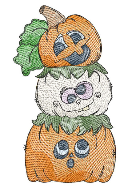 Stacked Pumpkins - Embroidery Designs & Patterns