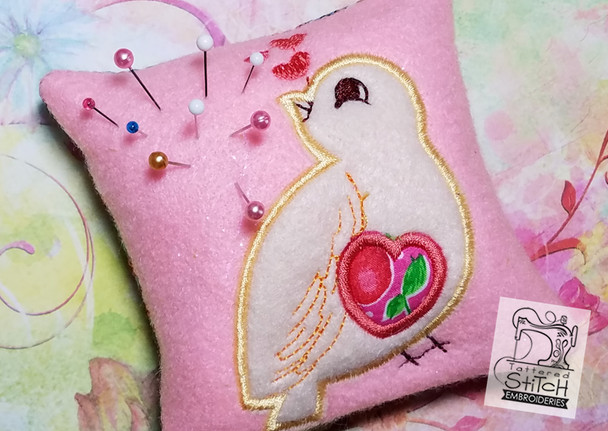 Sweet Finch In the Hoop Pincushion- 4x4 - Embroidery Designs