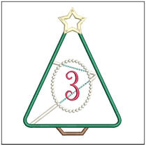 Christmas Tree Advent - 3 - Embroidery Designs & Patterns