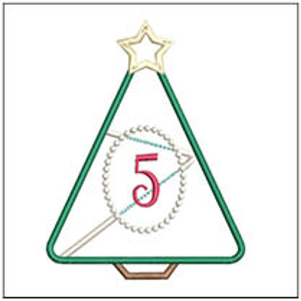 Christmas Tree Advent - 5 - Embroidery Designs & Patterns