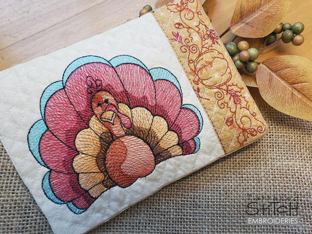 Turkey Trivet/Coaster - Machine Embroidery Designs
