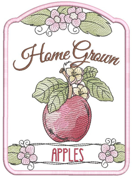 Apple Applique  - Machine Embroidery Designs