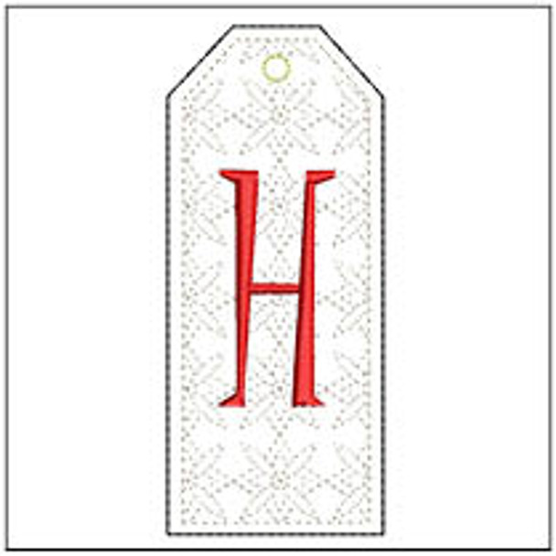 Gift Tag ABCs - H - Machine Embroidery Designs