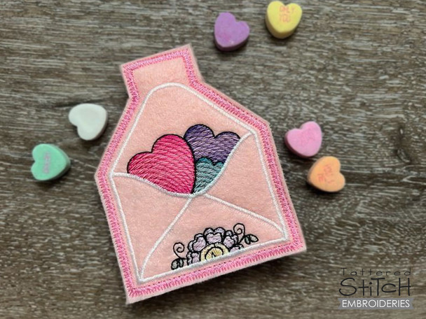 Love Notes Clothespin Magnet - Embroidery Designs & Patterns