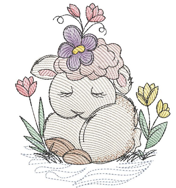 Baby Lamb - Embroidery Designs & Patterns