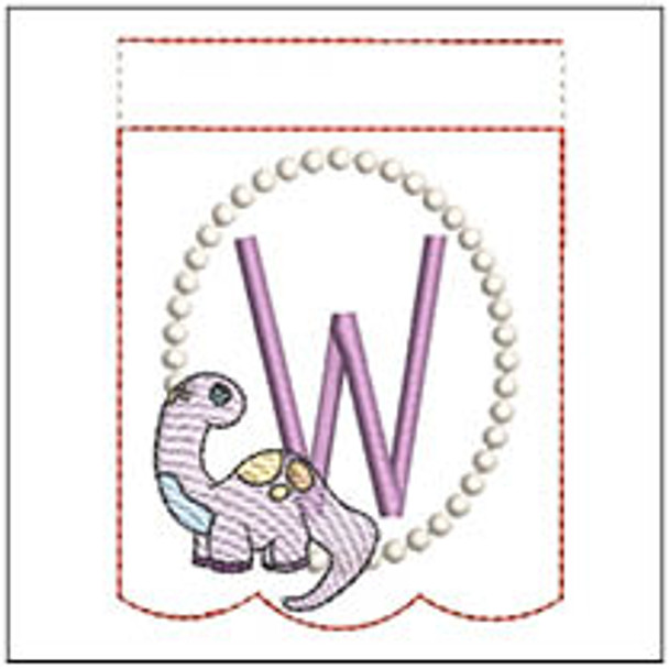 Brontosaurus  ABCs Bunting - W - Embroidery Designs & Patterns