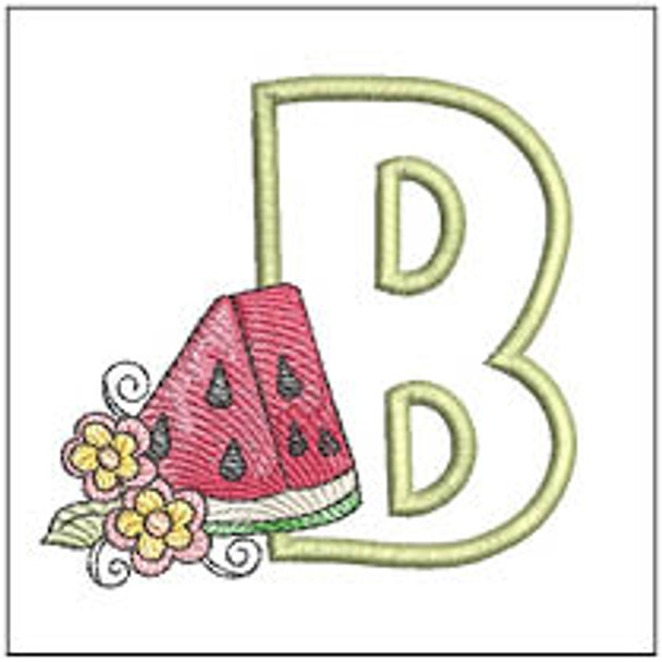 Watermelon Applique ABCs -B - Embroidery Designs & Patterns