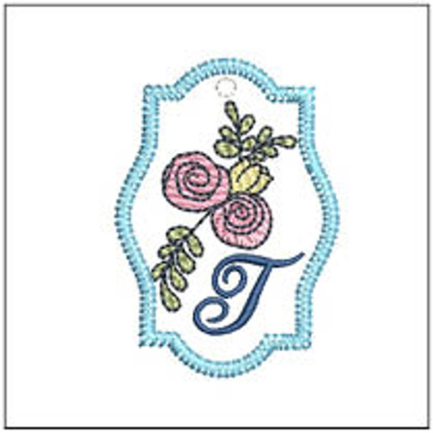Rosebud ABCs Charm -T - Embroidery Designs & Patterns