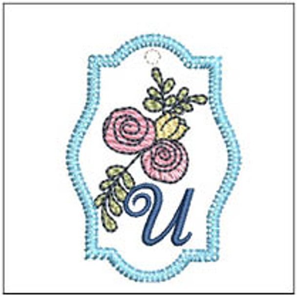 Rosebud ABCs Charm - U - Embroidery Designs & Patterns