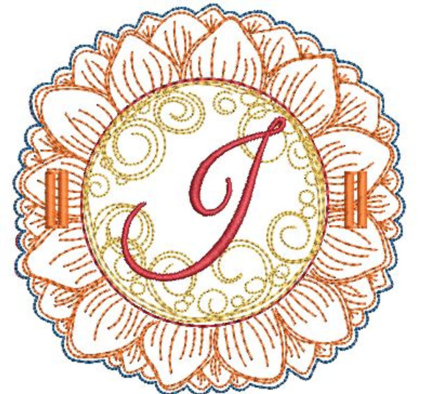 Sunflower Applique ABCs - I - Applique - Embroidery Designs