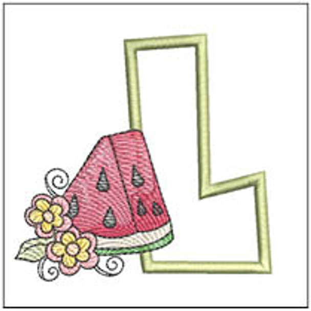 Watermelon Applique ABCs  - L - Embroidery Designs & Patterns