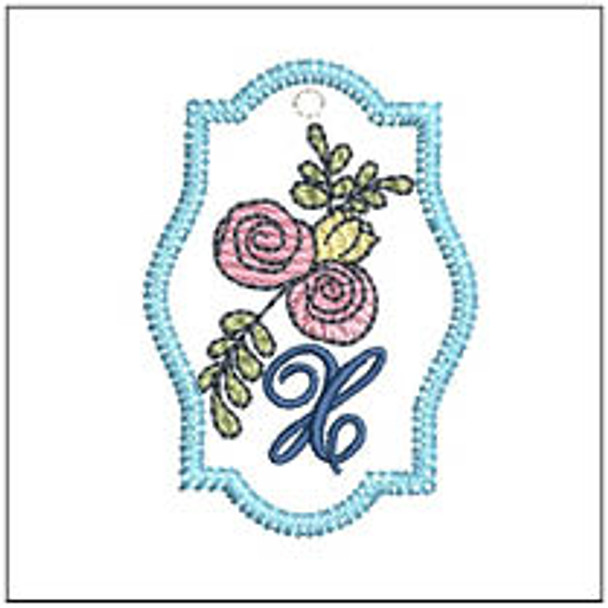 Rosebud ABCs Charm - X - Embroidery Designs & Patterns