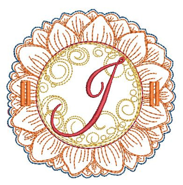 Sunflower Applique ABCs - J - Applique - Embroidery Designs