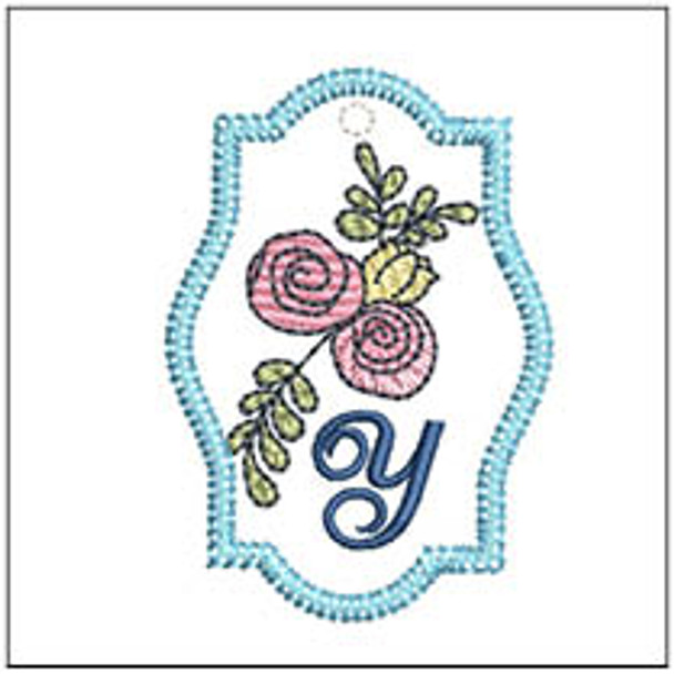 Rosebud ABCs Charm - Y - Embroidery Designs & Patterns