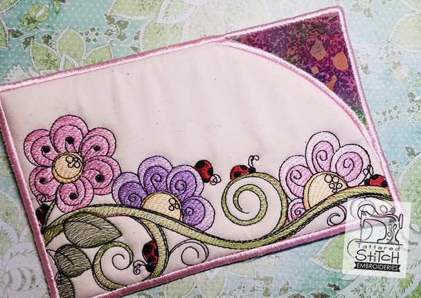6x10 - Ladybugs Sunglasses Case - Machine Embroidery Design. Instant Download.
