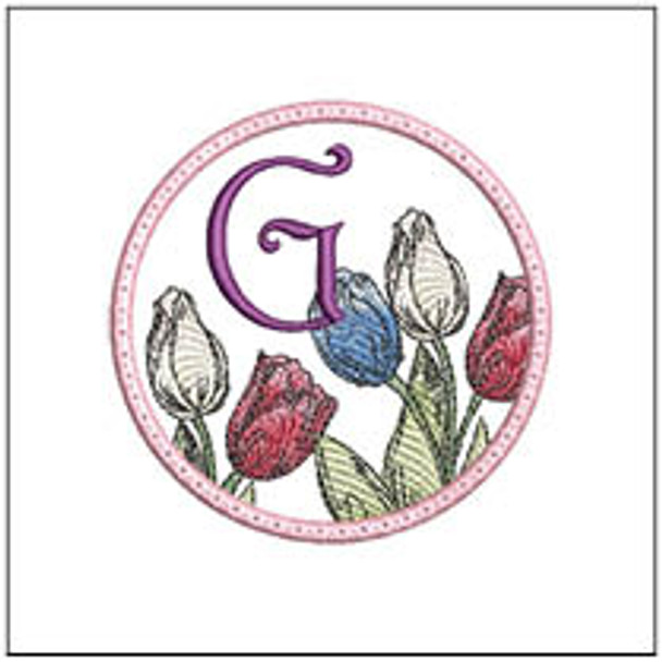 Tulip Coaster ABCs - G - Embroidery Designs & Patterns