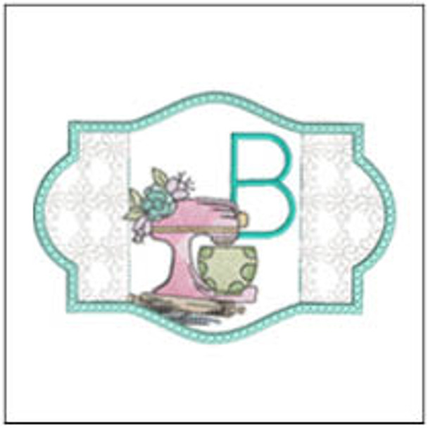 Mixer ABCs Coaster - B - Embroidery Designs & Patterns