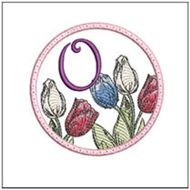 Tulip Coaster ABCs -O - Embroidery Designs & Patterns