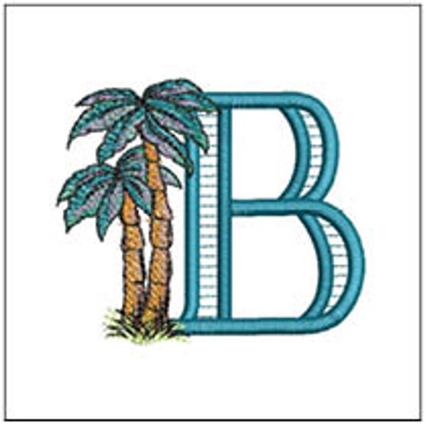 Palm Trees ABCs - B - Fits a 4x4" Hoop Embroidery Designs