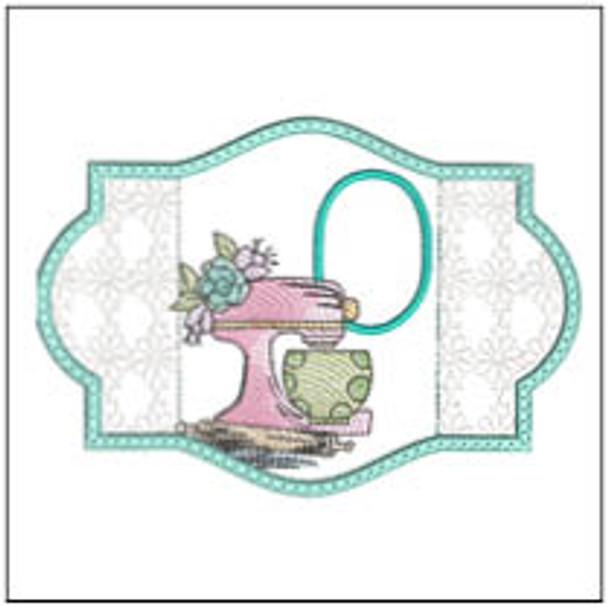 Mixer ABCs Coaster -O - Embroidery Designs & Patterns