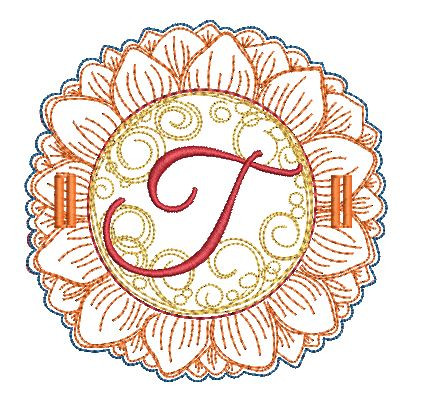 Sunflower Applique ABCs - T - Applique - Embroidery Designs