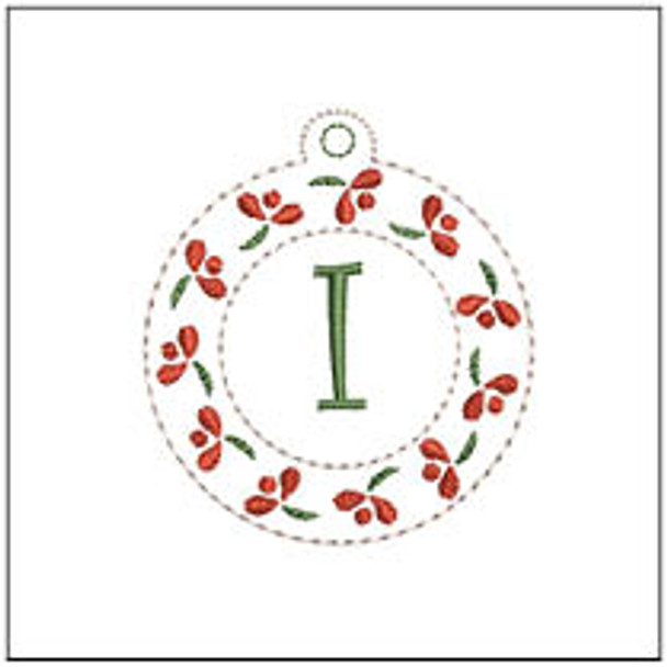 Floral ABCs Charm - I - Fits a 4x4" Hoop Embroidery Designs