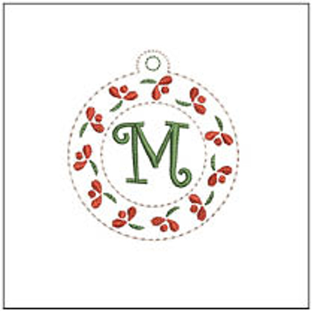 Floral ABCs Charm - M - Fits a 4x4" Hoop Embroidery Designs