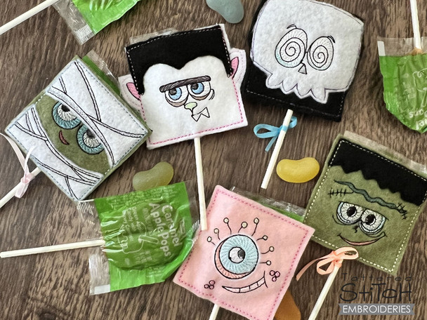 Halloween Lollipop Wraps Bundle - Machine Embroidery Designs & Patterns