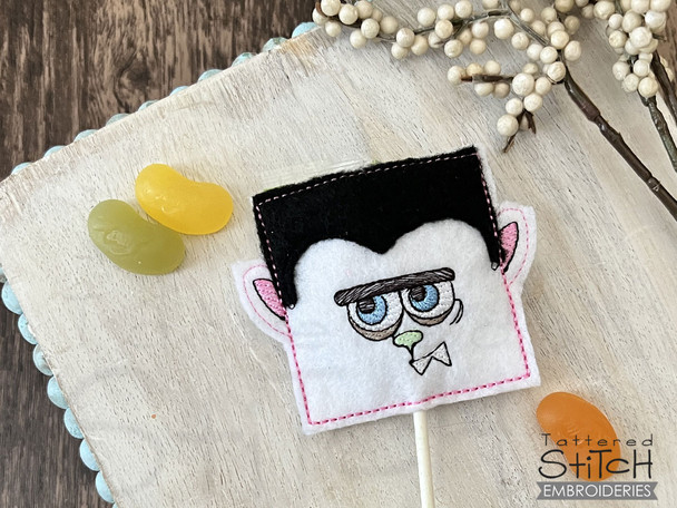 Dracula Lollipop Wrapper - Machine Embroidery Designs & Patterns