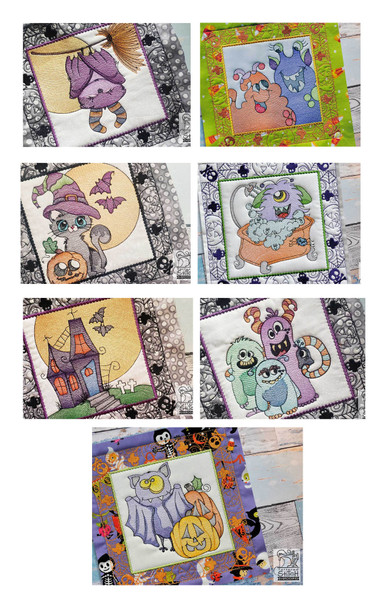 Halloween Quilt Block Bundle - Machine Embroidery Designs