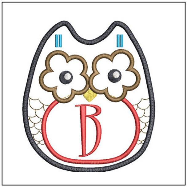 Owl Banner ABCs -B- Fits a 5x7" Hoop Embroidery Designs