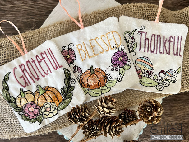 Fall Sachets Bundle - Machine Embroidery