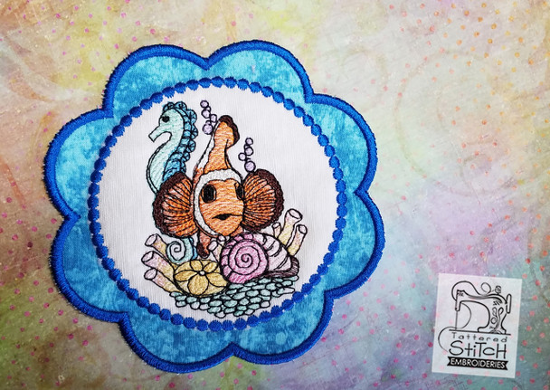 Clown Fish Coaster - Embroidery Designs & Patterns