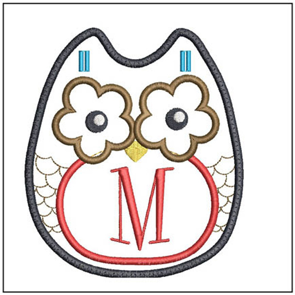 Owl Banner ABCs -M Fits a 5x7" Hoop Embroidery Designs