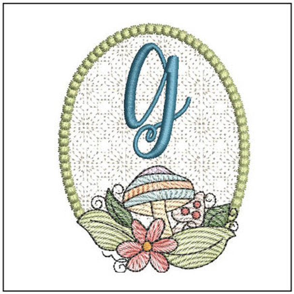 Mushroom ABCs - G - Fits a 4x4" Hoop - Embroidery Designs