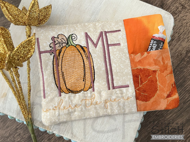 Home is where the pie is Pocket Coaster / Trivet - Embroidery Designs